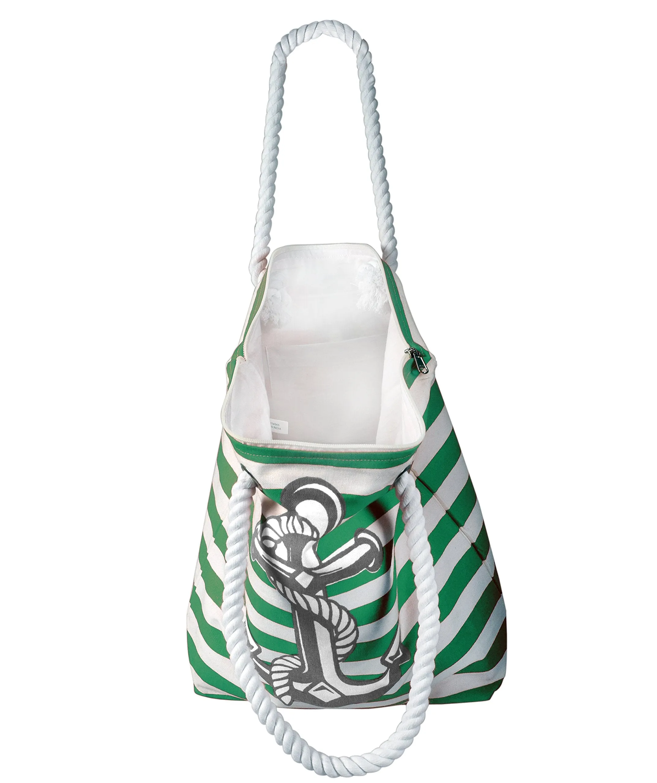 100% Cotton Anchor Print Canvas Beach Tote