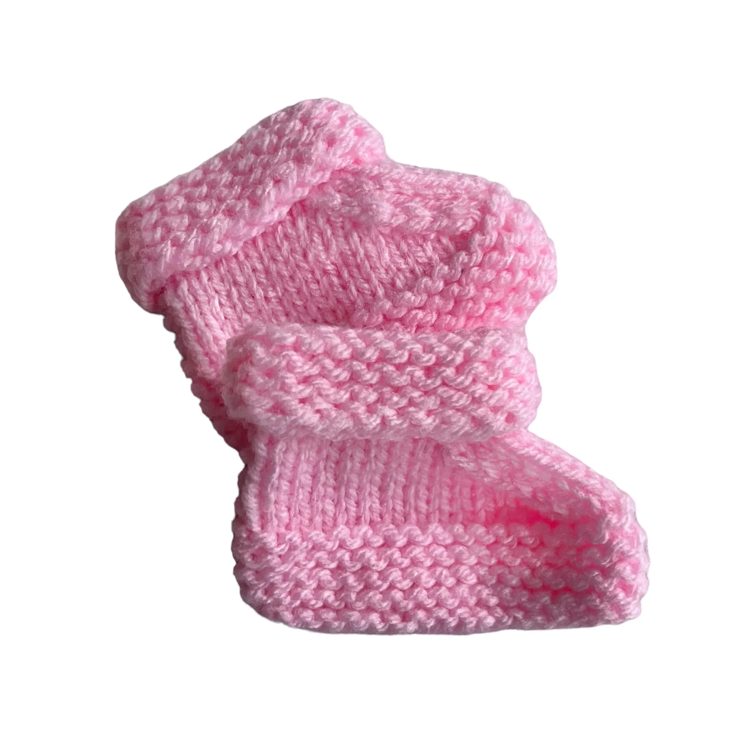 1970's Knitted Baby Booties 0-6M