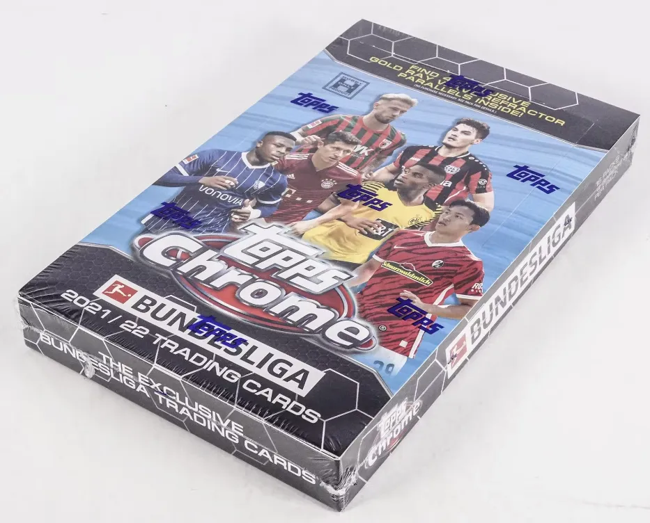 2021/22 Topps Chrome Bundesliga Soccer Hobby Lite Box 16 Packs Per Box, 4 Cards Per Pack