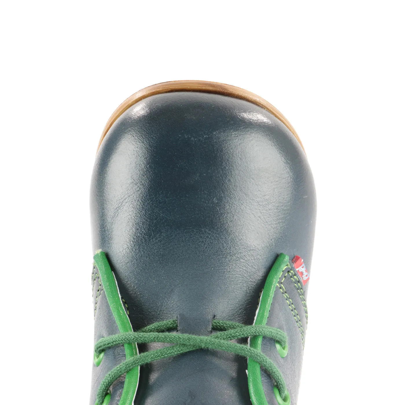 (2195-16) Emel Navy-Green Lace Up Shoes