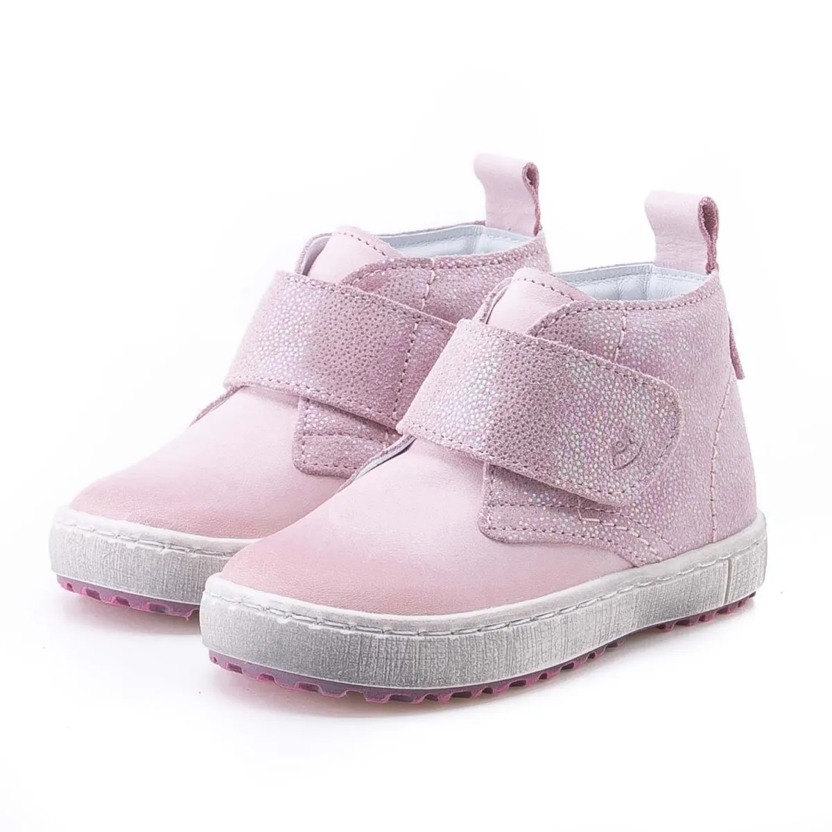 (2470-17 / 2489-17) Light pink Shiny Velcro Trainers