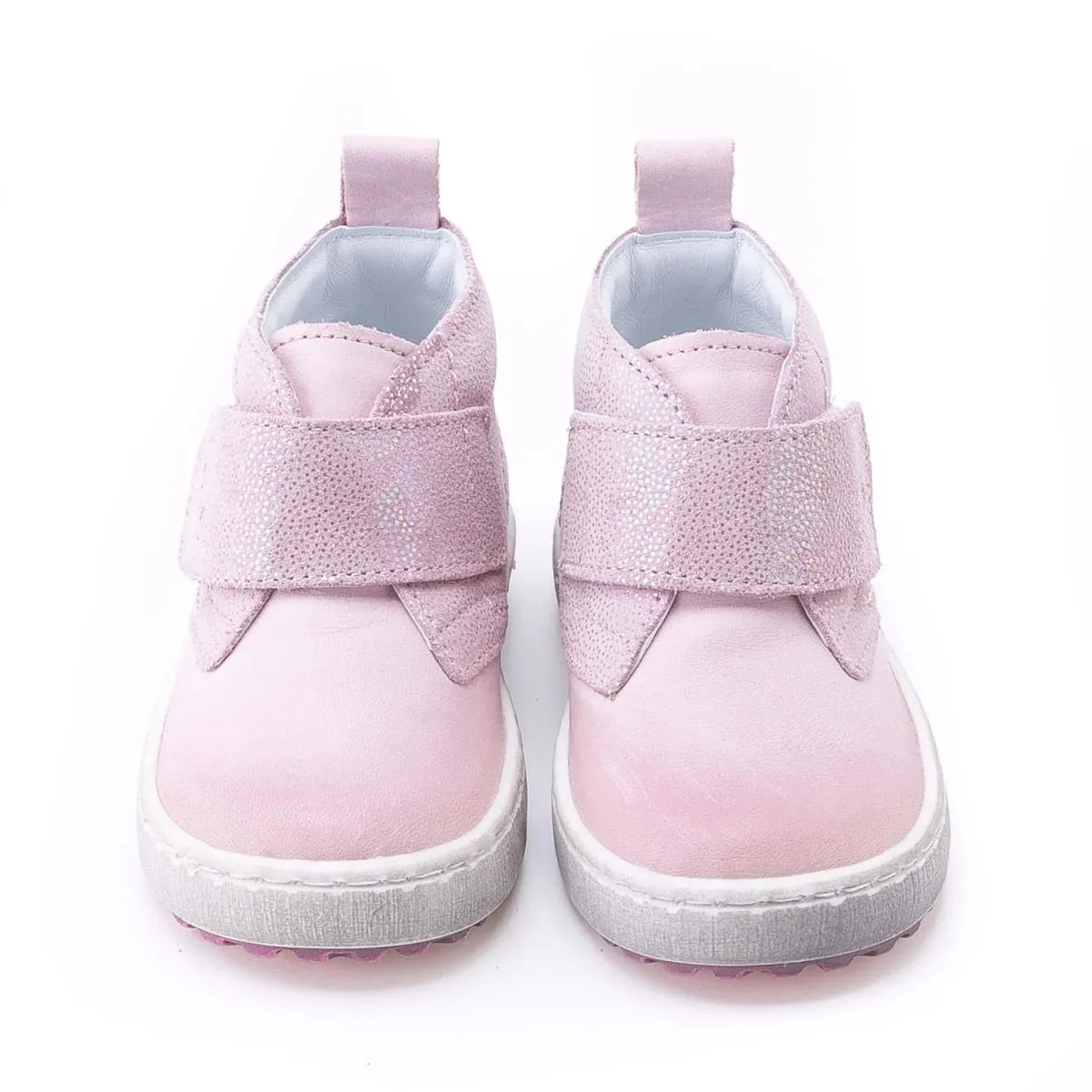 (2470-17 / 2489-17) Light pink Shiny Velcro Trainers