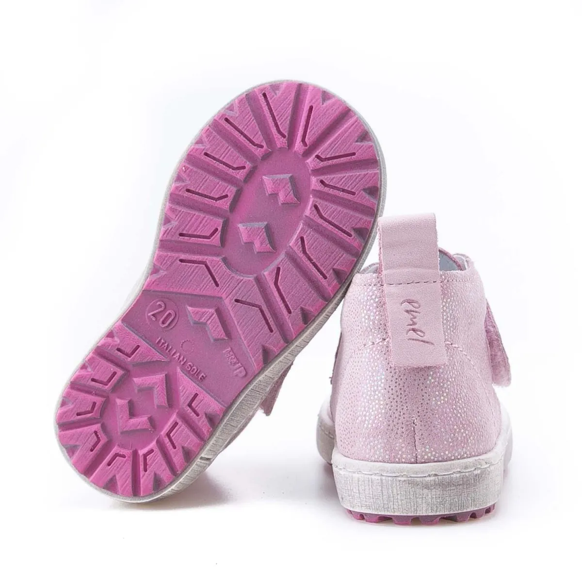 (2470-17 / 2489-17) Light pink Shiny Velcro Trainers