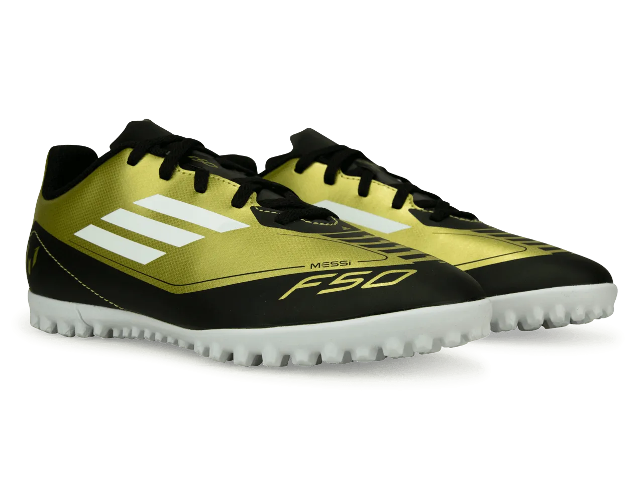 adidas Kids F50 Club Messi TF Gold/Black/White