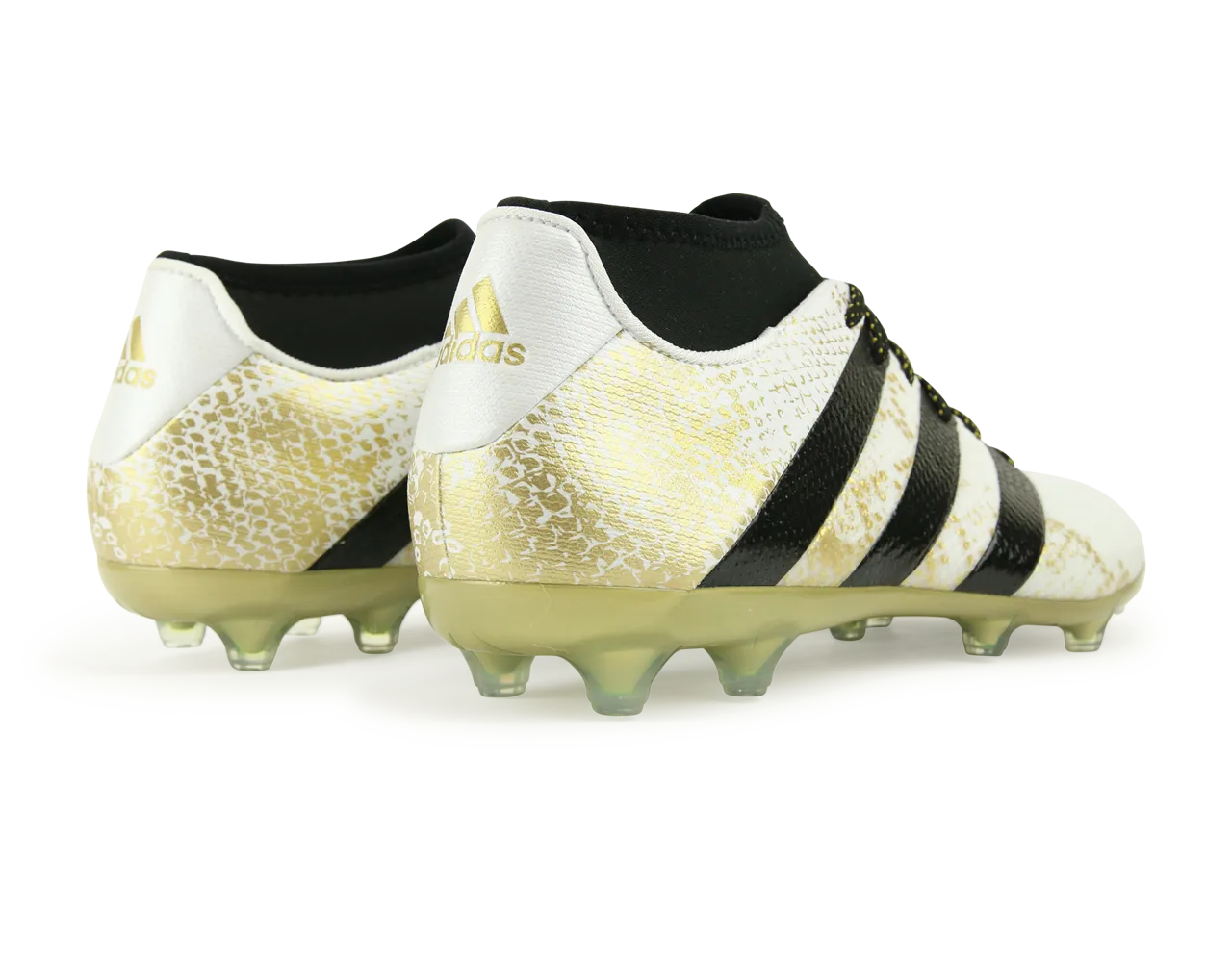 adidas Men's ACE 16.2 Primemesh FG/AG White/Core Black/Gold Metalic