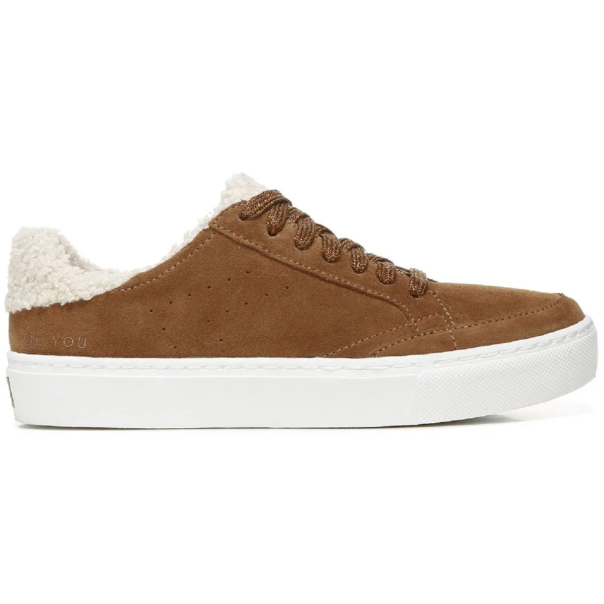 All In Cozy Womens Suede Faux Fur Trim Casual and Fashion Sneakers