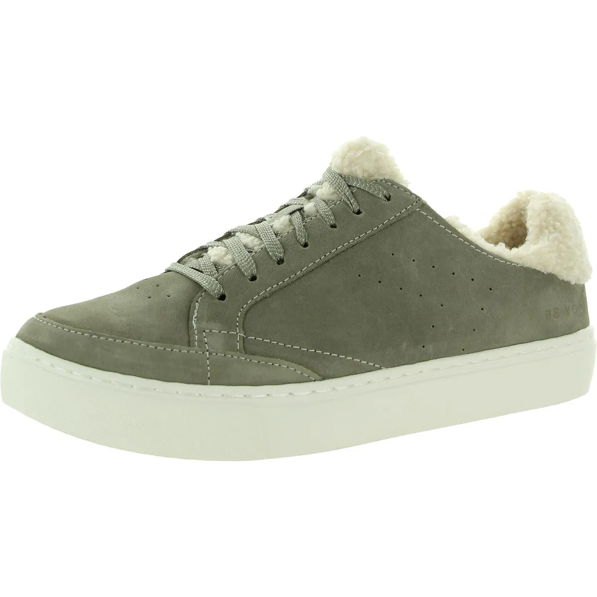 All In Cozy Womens Suede Faux Fur Trim Casual and Fashion Sneakers