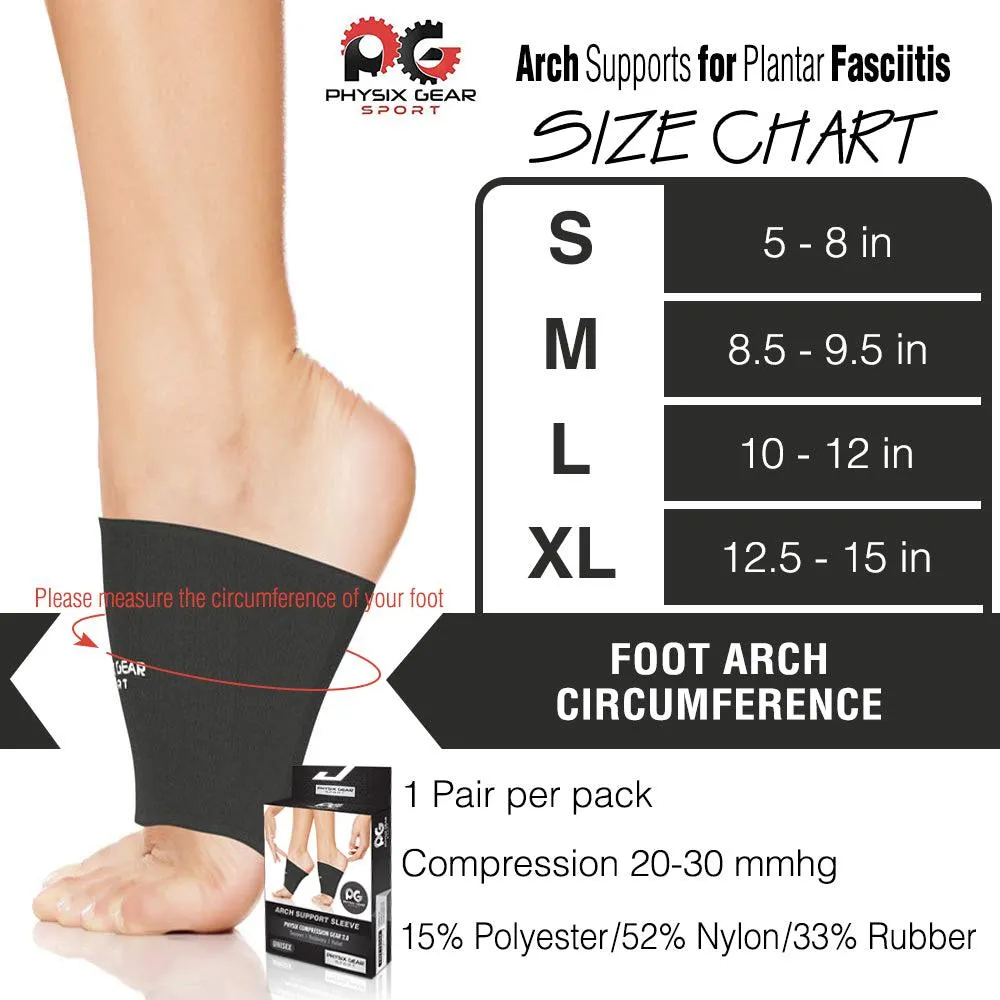 Arch Support Compression Sleeves - Foot Pain Relief and Comfort