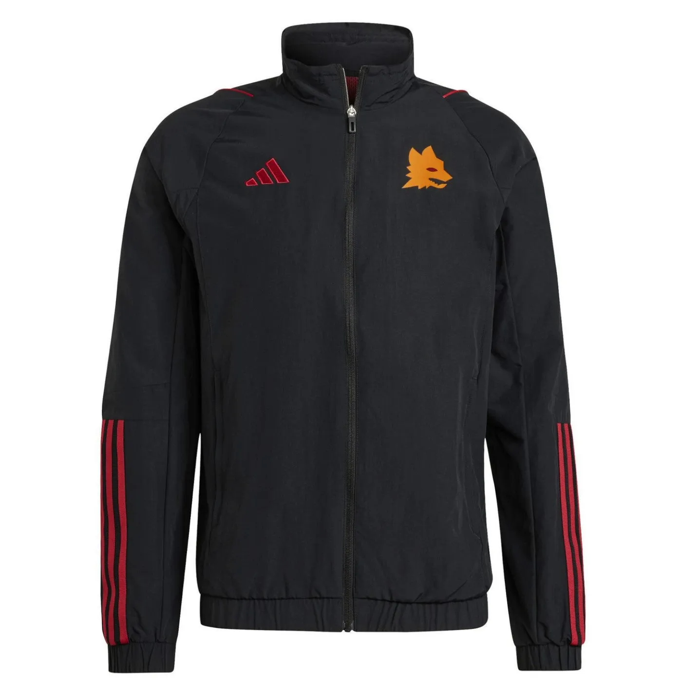 AS Roma black presentation Soccer tracksuit 2023/24 - Adidas