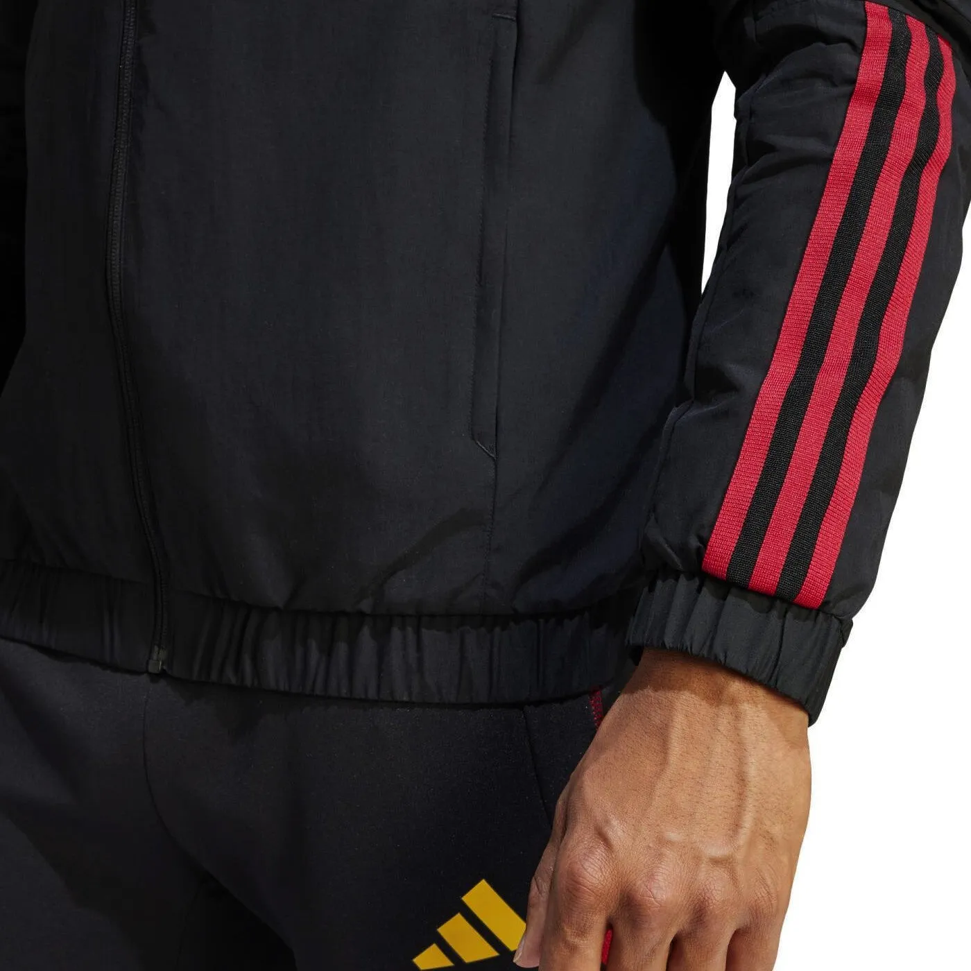 AS Roma black presentation Soccer tracksuit 2023/24 - Adidas