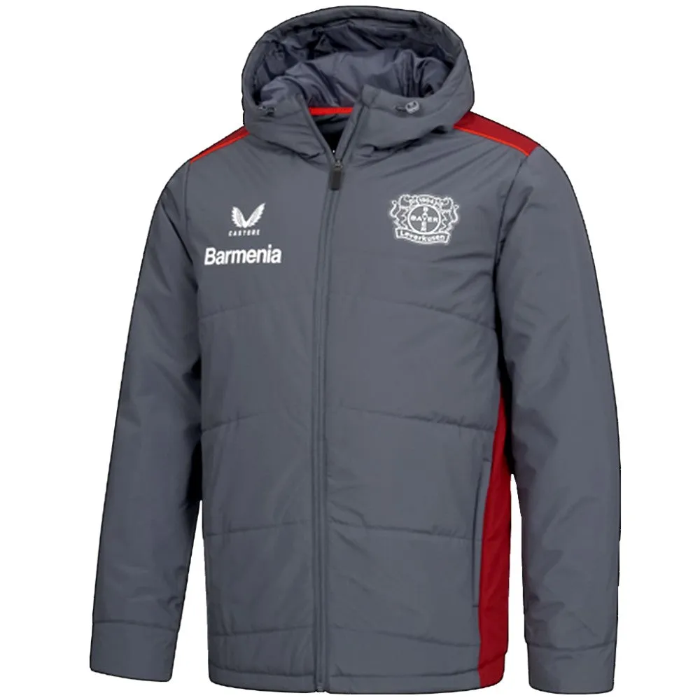 Bayer Leverkusen grey padded winter jacket 2022/23 - Castore