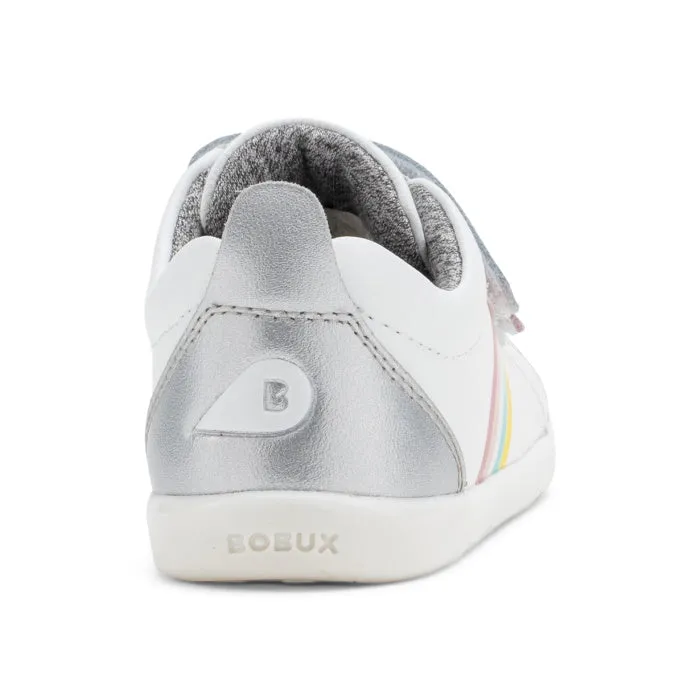 Bobux - Iwalk Grass Court Sneaker White Silver Rainbow