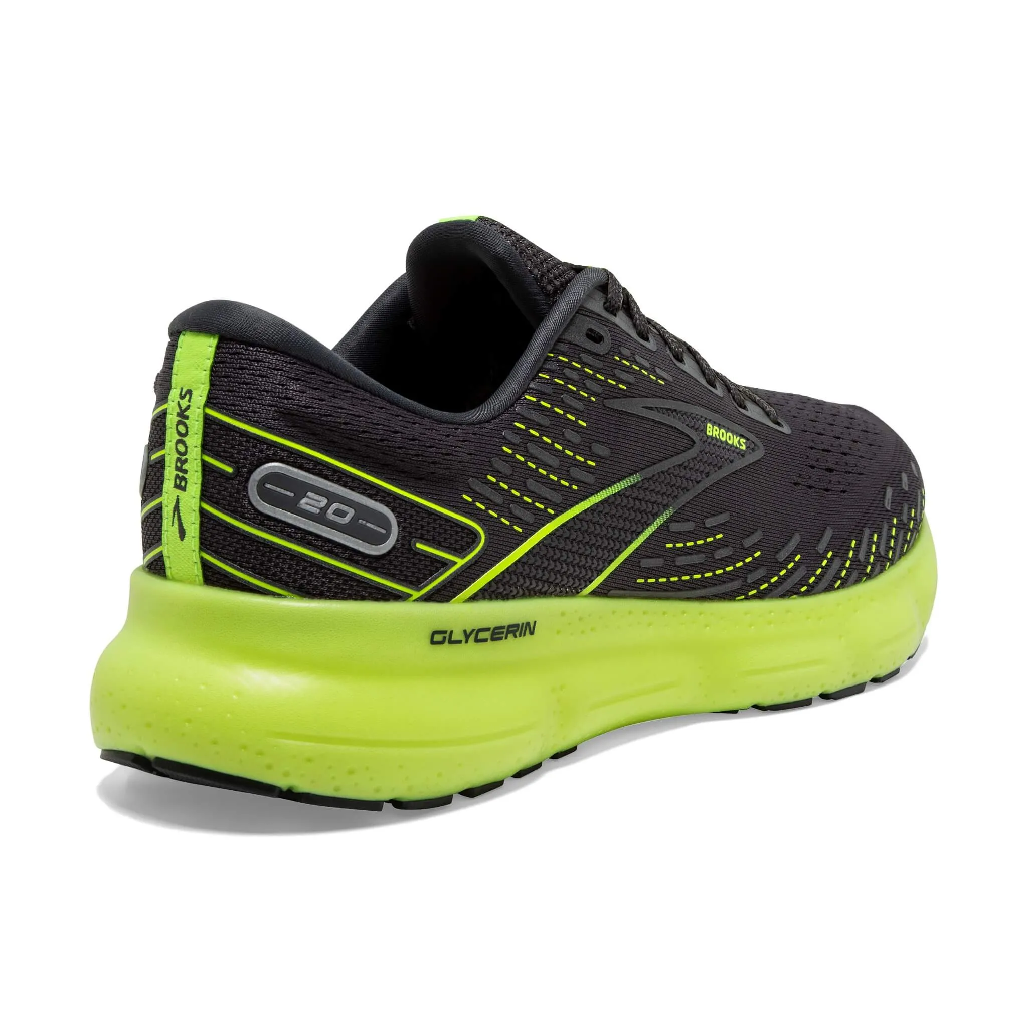 Brooks | Men's Glycerin 20 Running Shoes - Ebony/Nightlife