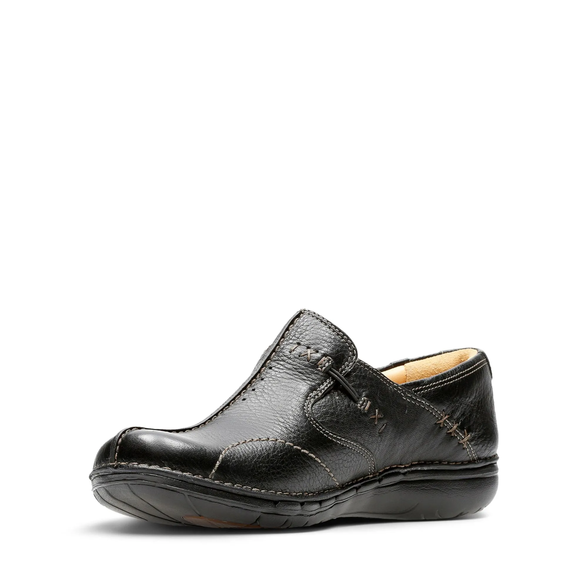 Clarks Un Loop Black Leather