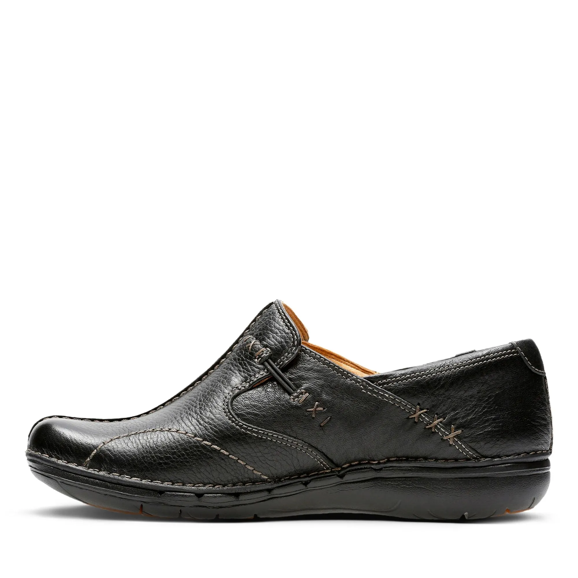 Clarks Un Loop Black Leather