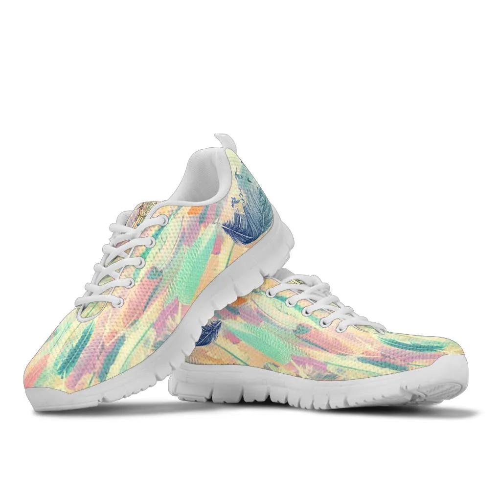 Colorful Feathers Running Shoes