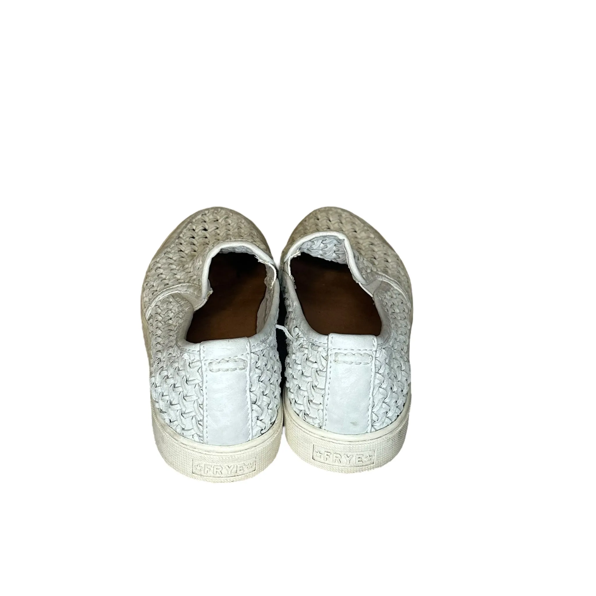 FRYE White Weaved Slip On Shoe