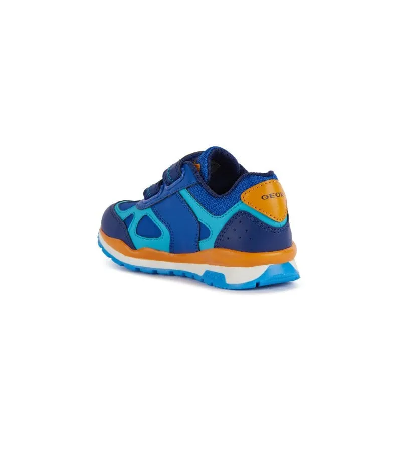 Geox Boys Blue Slip In Durable Casual Trainer Pavel - J4515D