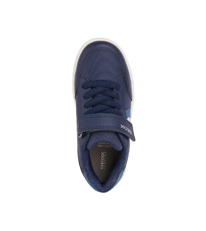 Geox Boys Slip In Navy Low Court Lightweight Trainer Arzach - J454AA