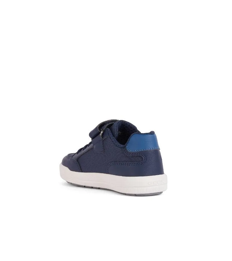 Geox Boys Slip In Navy Low Court Lightweight Trainer Arzach - J454AA