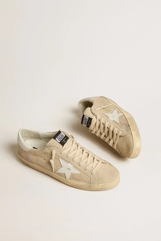 Golden Goose Super-Star Suede Sneaker in Pearl