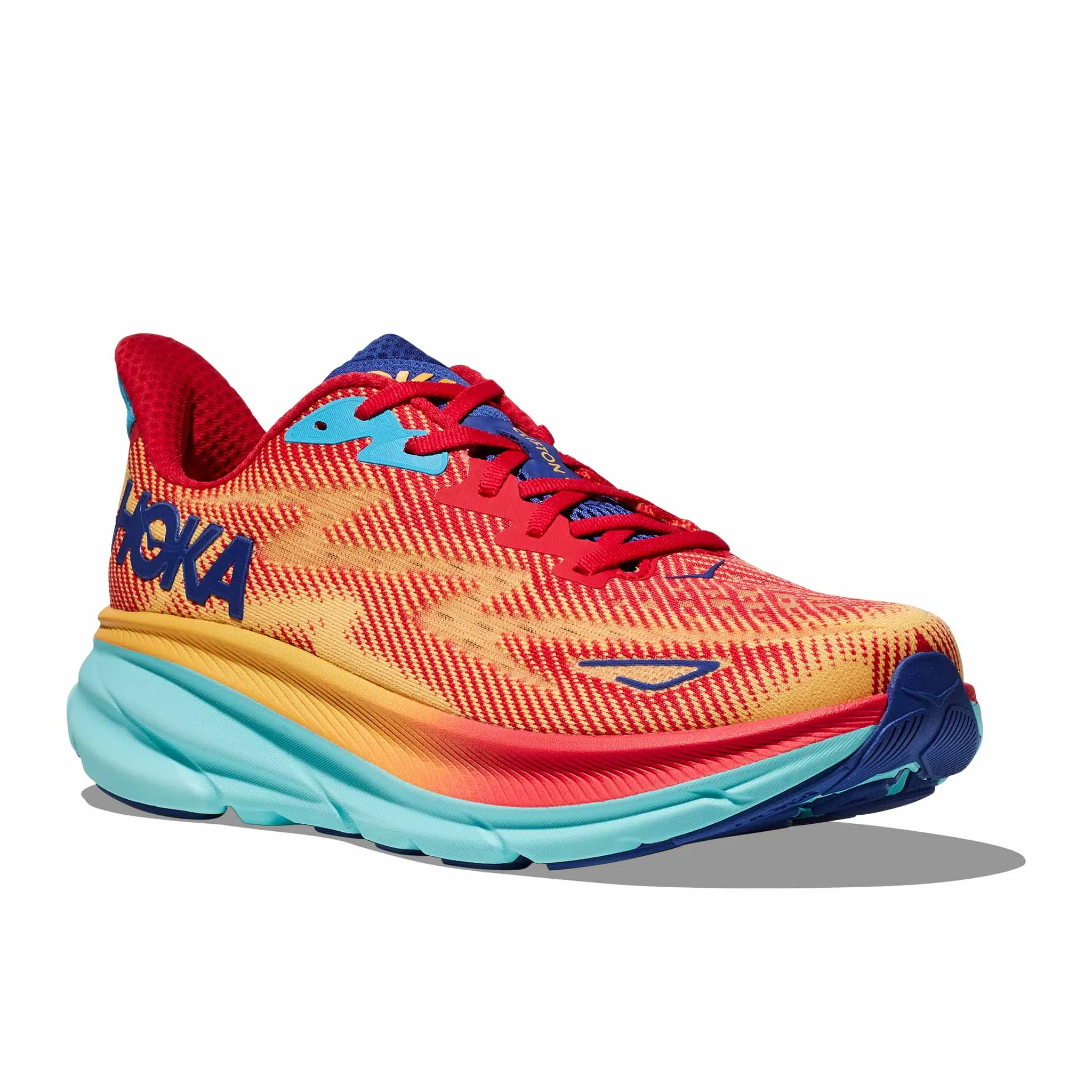 HOKA | Men's Clifton 9 Running Shoes - Cerise/Cloudless