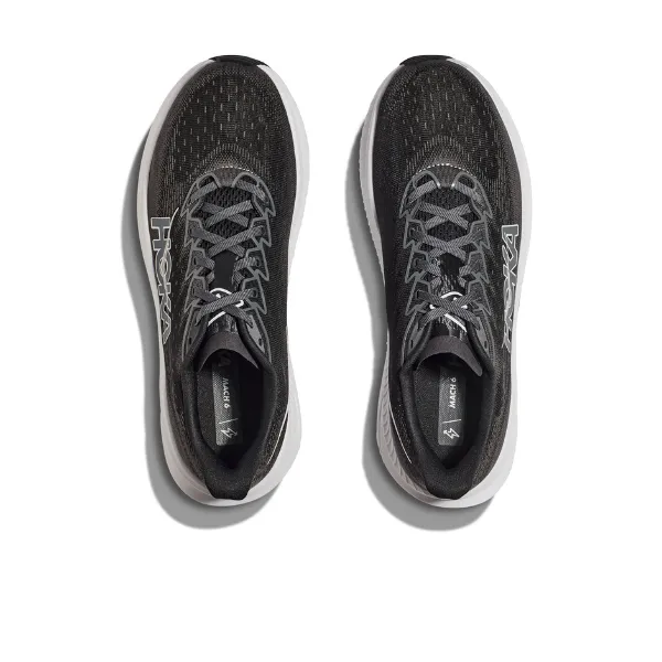 HOKA Men's Mach 6 (Medium Width) Black/White