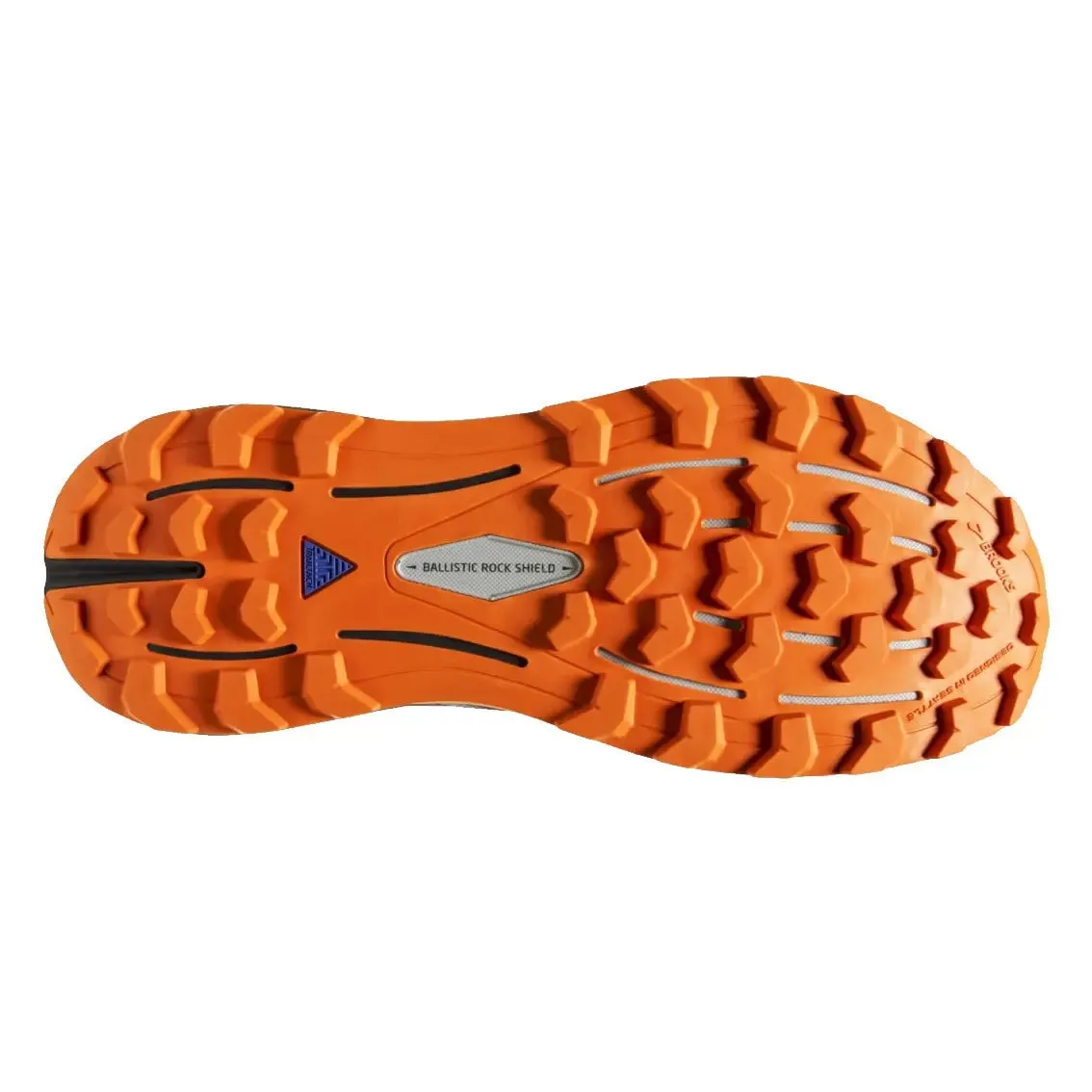 Mens Brooks Cascadia 16 (Wide) - Oyster / Mushroom / Orange