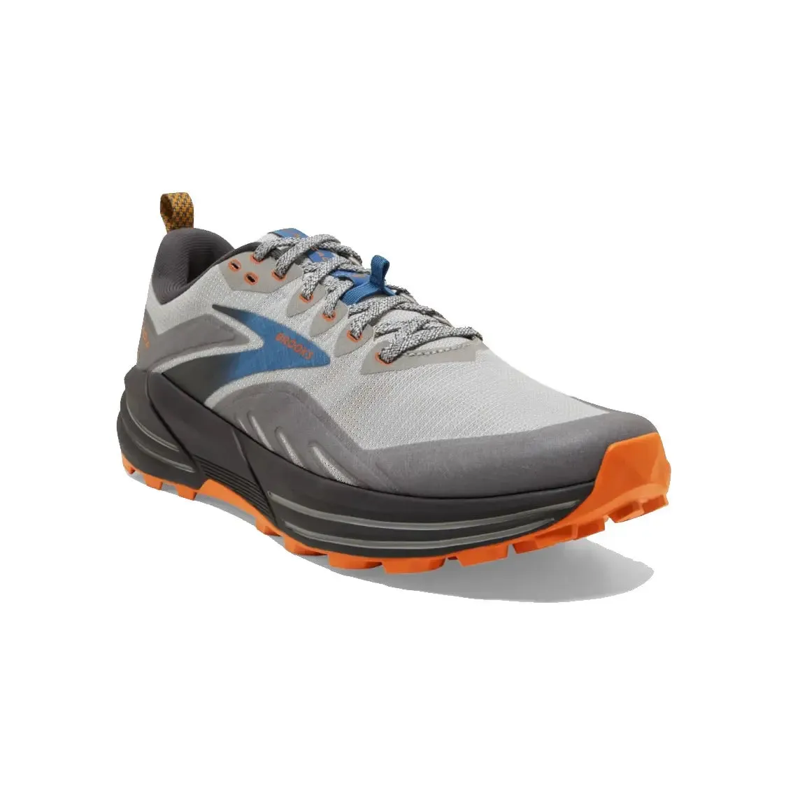 Mens Brooks Cascadia 16 (Wide) - Oyster / Mushroom / Orange