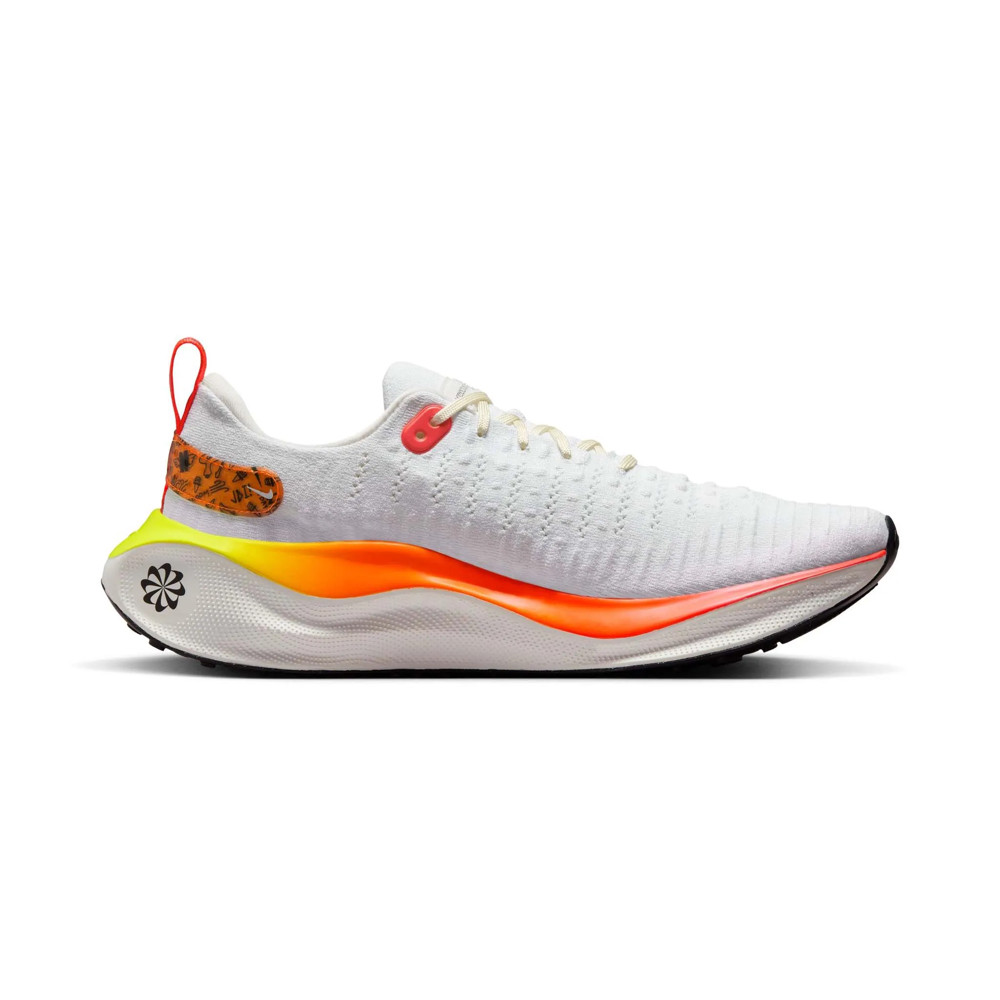 Nike | Men's InfinityRN 4 Road Running Shoes - White/Black-Bright Crimson-Total Orange