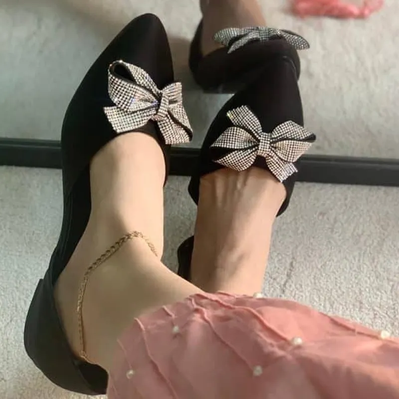 Satin Sandal Flat Pumps For Girls